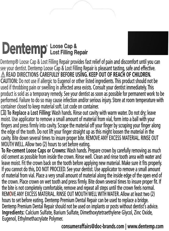 Dentemp Repair Lost Fillings & Loose Caps Max Strength (6 Pack) - Image 4
